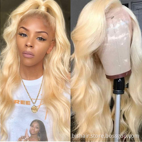 Wholesale Raw Brazilian Virgin Hair HD Lace Frontal Wig 13x4 Lace Frontal 613 Body Wave Wig 13*4 613 Lace Frontal Body Wig